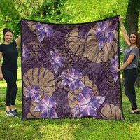 Hawaii Quilt Purple Polynesian Monstera Patterns - Polynesian Pride