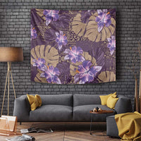 Hawaii Tapestry Purple Polynesian Monstera Patterns DT05 Purple - Polynesian Pride