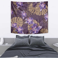 Hawaii Tapestry Purple Polynesian Monstera Patterns DT05 - Polynesian Pride