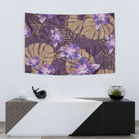 Hawaii Tapestry Purple Polynesian Monstera Patterns DT05 - Polynesian Pride