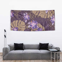Hawaii Tapestry Purple Polynesian Monstera Patterns DT05 - Polynesian Pride