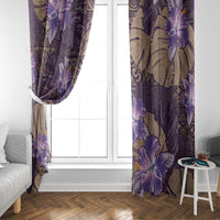 Hawaii Window Curtain Purple Polynesian Monstera Patterns DT05 - Polynesian Pride