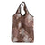 Hawaii Grocery Bag Brown Polynesian Monstera Patterns - Polynesian Pride