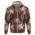 Hawaii Hoodie Brown Polynesian Monstera Patterns - Polynesian Pride