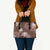 Hawaii Leather Bag Brown Polynesian Monstera Patterns - Polynesian Pride