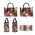 Hawaii Leather Bag Brown Polynesian Monstera Patterns - Polynesian Pride