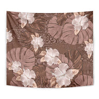 Hawaii Tapestry Brown Polynesian Monstera Patterns DT05 - Polynesian Pride
