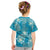 Hawaii Kid T Shirt Teal Polynesian Monstera Patterns - Polynesian Pride