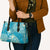Hawaii Leather Bag Teal Polynesian Monstera Patterns - Polynesian Pride