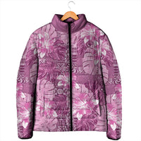 Hawaii Padded Jacket Magenta Polynesian Monstera Patterns DT05 - Polynesian Pride