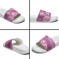 Hawaii Slide Sandals Magenta Polynesian Monstera Patterns DT05 - Polynesian Pride