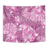Hawaii Tapestry Magenta Polynesian Monstera Patterns DT05 - Polynesian Pride