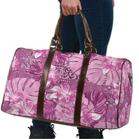 Hawaii Travel Bag Magenta Polynesian Monstera Patterns - Polynesian Pride