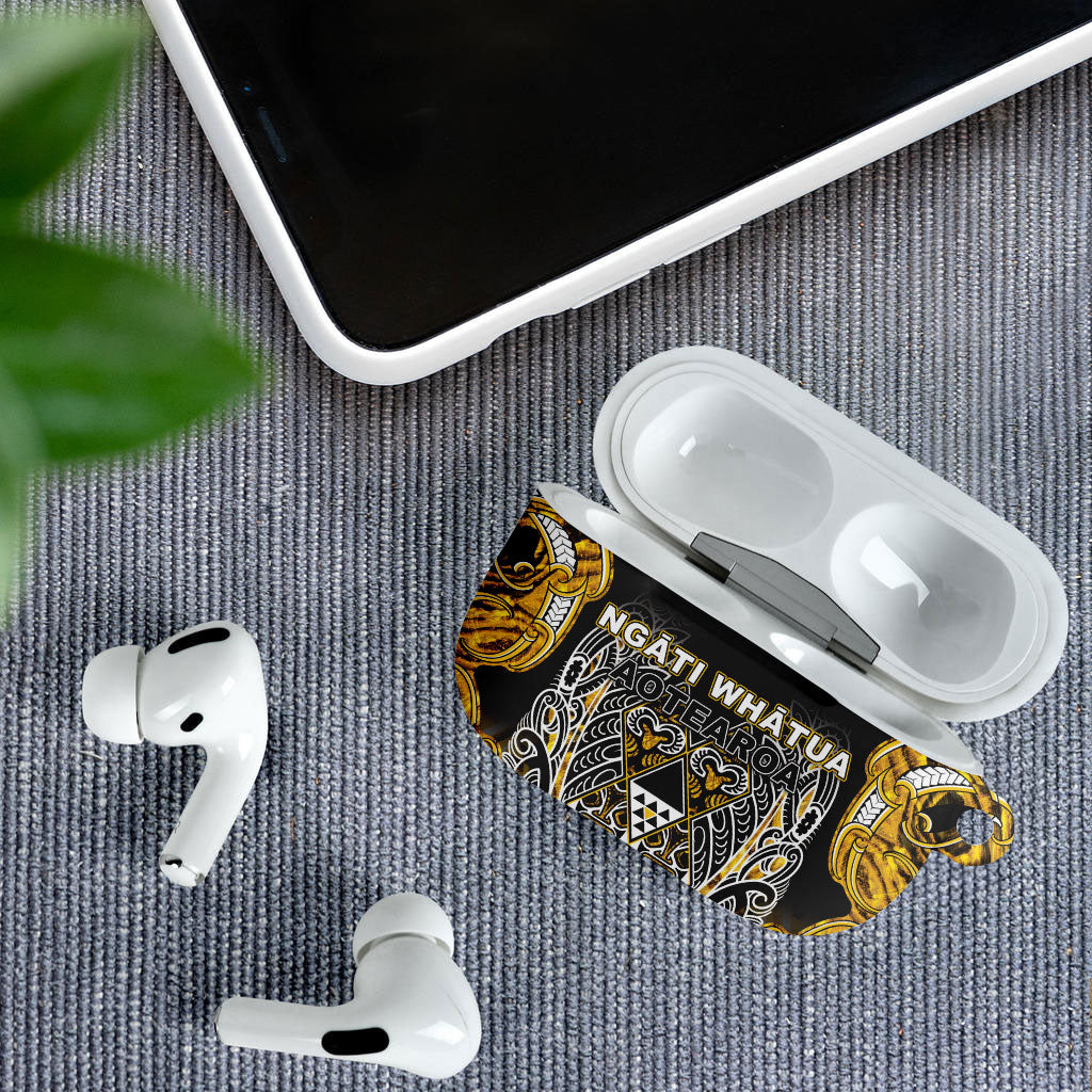 Aotearoa Ngati Whatua AirPods Case Maori Tribal Gold Paua Shell Pattern DT05 - Polynesian Pride