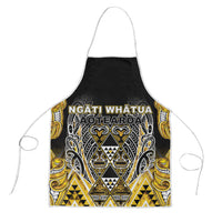 Aotearoa Ngati Whatua Apron Maori Tribal Gold Paua Shell Pattern DT05 Yellow - Polynesian Pride
