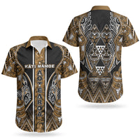 Aotearoa Kati Mamoe Couples Matching Summer Maxi Dress and Hawaiian Shirt Maori Brown Tribal Paua Shell Pattern DT05 - Polynesian Pride