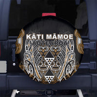 Aotearoa Kati Mamoe Spare Tire Cover Maori Brown Tribal Paua Shell Pattern DT05 No hole Brown - Polynesian Pride