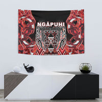 Aotearoa Ngapuhi Tapestry Maori Red Tribal Paua Shell Pattern DT05 - Polynesian Pride