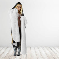 Aotearoa Waikato Tainui Hooded Blanket Maori Light Gold Tribal Paua Shell Pattern DT05 - Polynesian Pride
