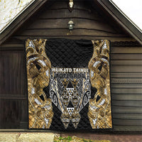 Aotearoa Waikato Tainui Quilt Maori Light Gold Tribal Paua Shell Pattern DT05 - Polynesian Pride