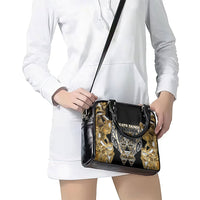 Aotearoa Waikato Tainui Shoulder Handbag Maori Light Gold Tribal Paua Shell Pattern DT05 - Polynesian Pride
