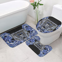 Aotearoa Ngati Kahungunu Bathroom Set Maori Tribal Blue Paua Shell Pattern DT05 - Polynesian Pride