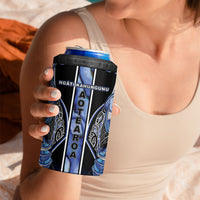 Aotearoa Ngati Kahungunu 4 in 1 Can Cooler Tumbler Maori Tribal Blue Paua Shell Pattern DT05 - Polynesian Pride
