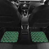 Aotearoa Ngai Tahu Car Mats Maori Tribal Dark Green Paua Shell Pattern DT05 Set 2pcs - Back Green - Polynesian Pride