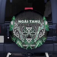 Aotearoa Ngai Tahu Spare Tire Cover Maori Tribal Dark Green Paua Shell Pattern DT05 No hole Green - Polynesian Pride