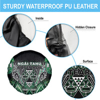 Aotearoa Ngai Tahu Spare Tire Cover Maori Tribal Dark Green Paua Shell Pattern DT05 - Polynesian Pride