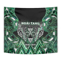 Aotearoa Ngai Tahu Tapestry Maori Tribal Dark Green Paua Shell Pattern DT05 - Polynesian Pride