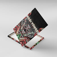 Aotearoa Ngai Tuhoe Canvas Wall Art Maori Tribal Red And Green Paua Shell Pattern DT05 With Frame Red - Polynesian Pride