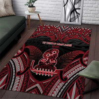 New Zealand Waitangi Day Area Rug Te Tiriti O Waitangi 1840 DT05 Black - Polynesian Pride