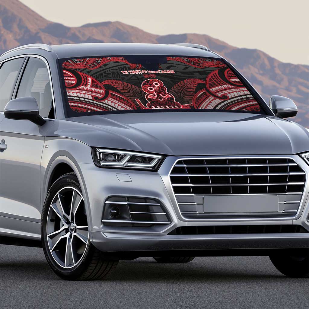 New Zealand Waitangi Day Auto Sun Shade Te Tiriti O Waitangi 1840 - Polynesian Pride