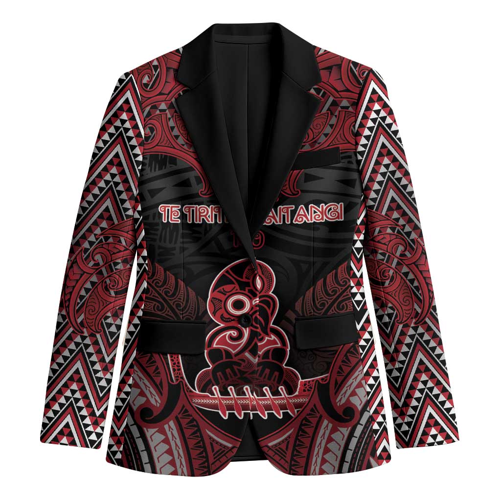 Personalised New Zealand Waitangi Day Blazer Te Tiriti O Waitangi 1840 DT05 Unisex Black - Polynesian Pride