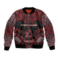 Personalised New Zealand Waitangi Day Bomber Jacket Te Tiriti O Waitangi 1840 DT05 Unisex Black - Polynesian Pride
