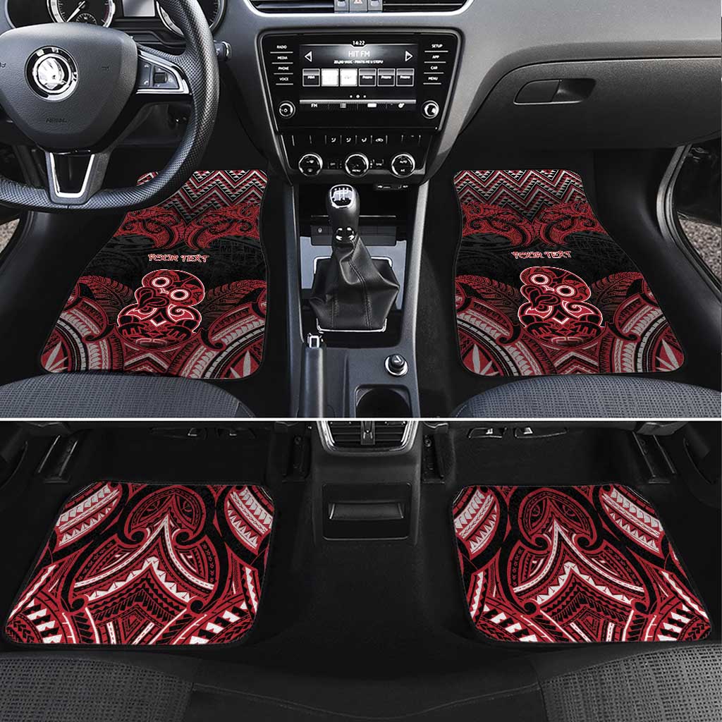 Personalised New Zealand Waitangi Day Car Mats Te Tiriti O Waitangi 1840 DT05 Set 4pcs Black - Polynesian Pride