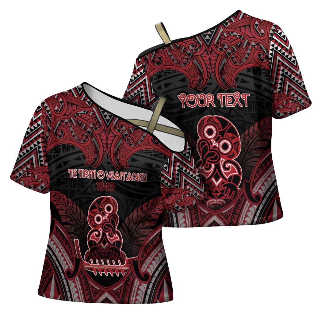 Personalised New Zealand Waitangi Day Cross Shoulder Shirt Te Tiriti O Waitangi 1840 DT05 - Polynesian Pride