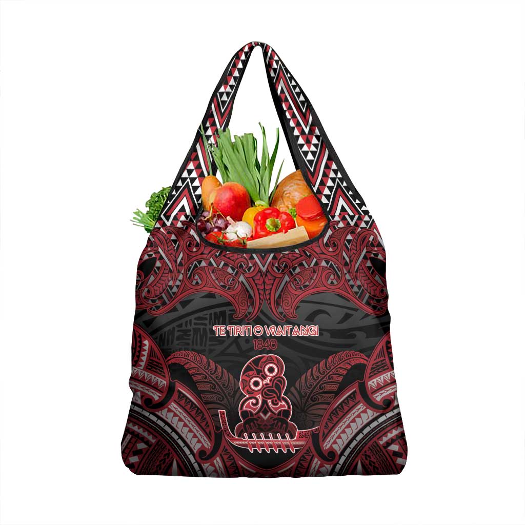 New Zealand Waitangi Day Grocery Bag Te Tiriti O Waitangi 1840 - Polynesian Pride