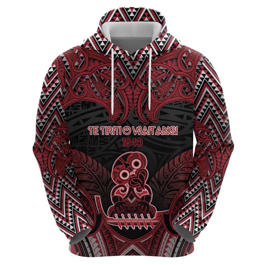 Personalised New Zealand Waitangi Day Hoodie Te Tiriti O Waitangi 1840 DT05 - Polynesian Pride