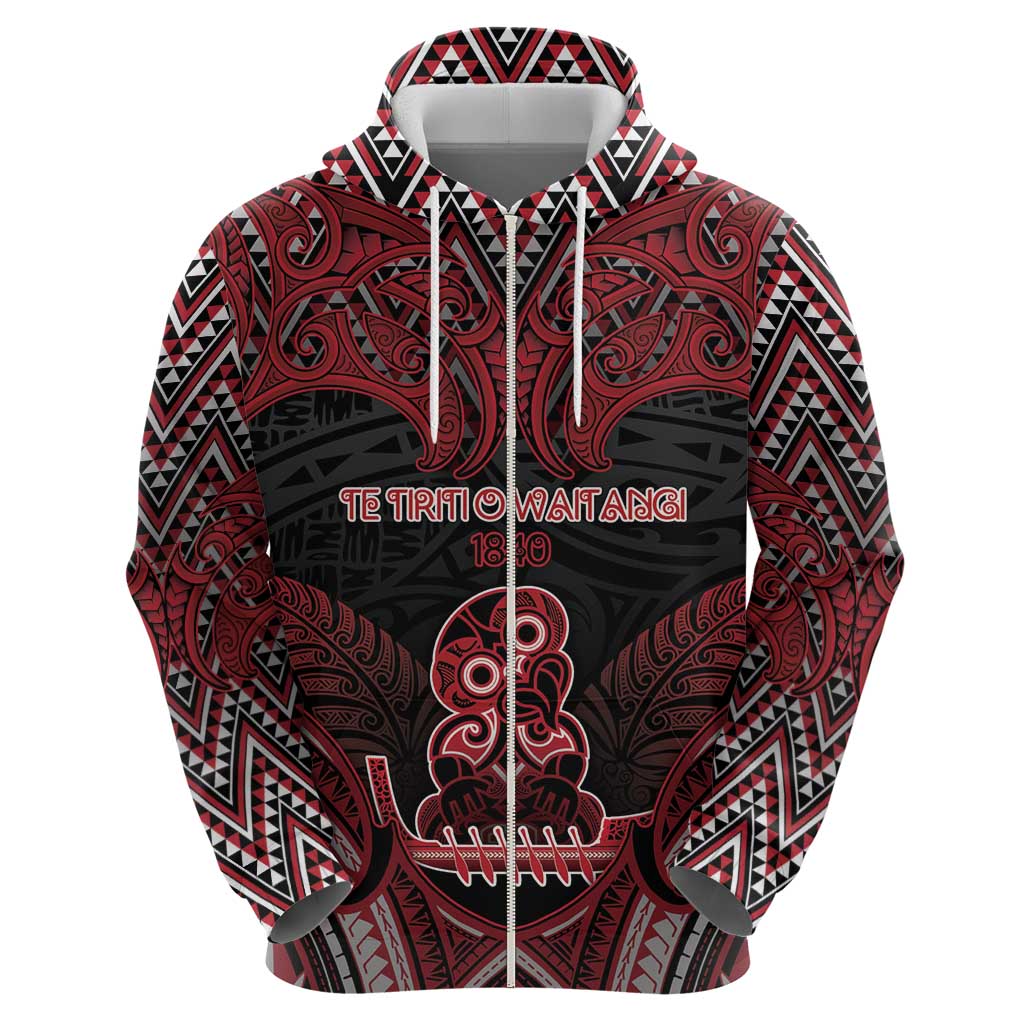 Personalised New Zealand Waitangi Day Hoodie Te Tiriti O Waitangi 1840 DT05 - Polynesian Pride