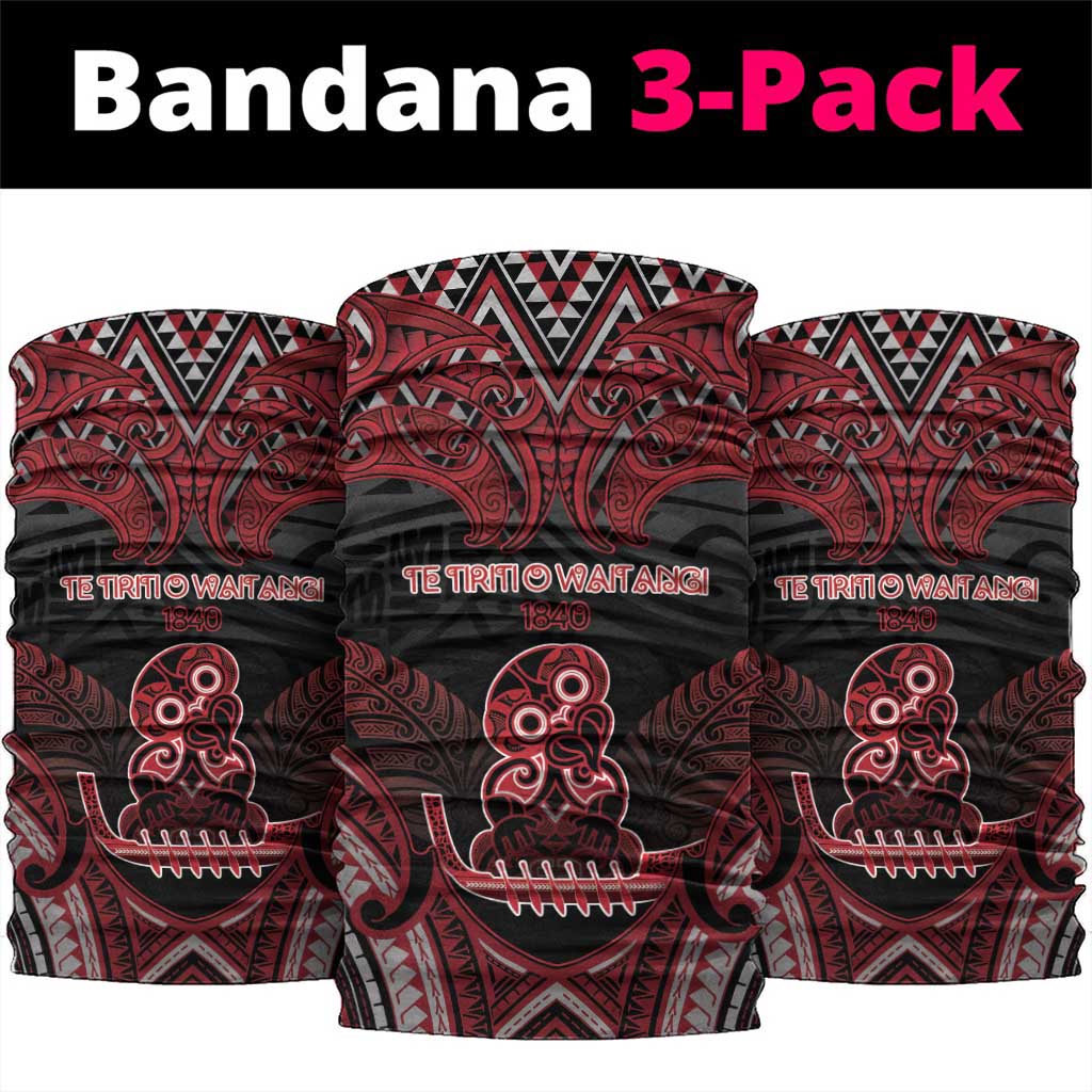 New Zealand Waitangi Day Neck Gaiter Te Tiriti O Waitangi 1840 DT05 package One Size: 25*50cm Black - Polynesian Pride