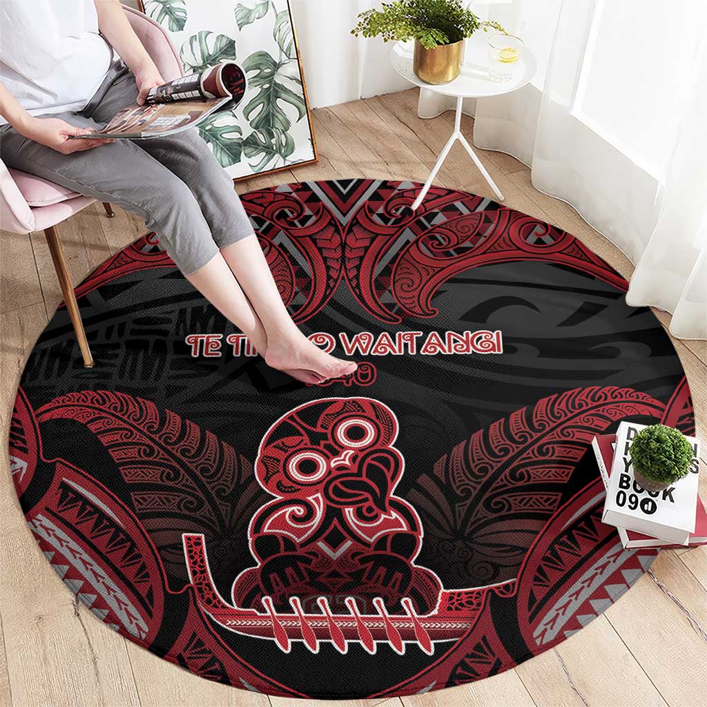 New Zealand Waitangi Day Round Carpet Te Tiriti O Waitangi 1840 DT05 - Polynesian Pride