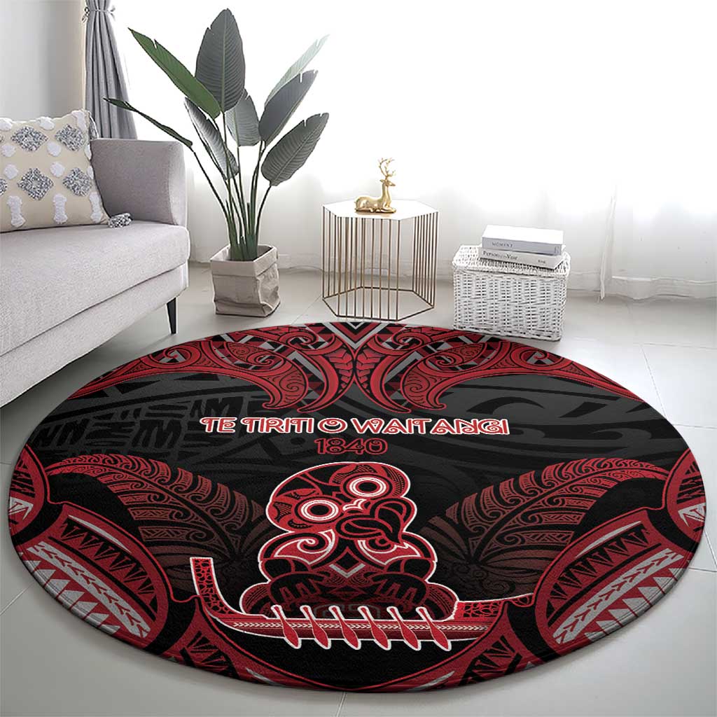 New Zealand Waitangi Day Round Carpet Te Tiriti O Waitangi 1840 DT05 - Polynesian Pride