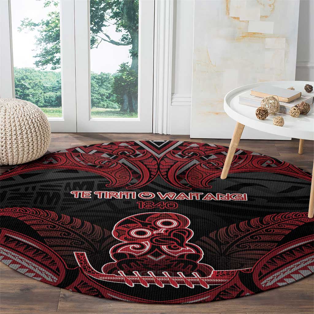 New Zealand Waitangi Day Round Carpet Te Tiriti O Waitangi 1840 DT05 - Polynesian Pride
