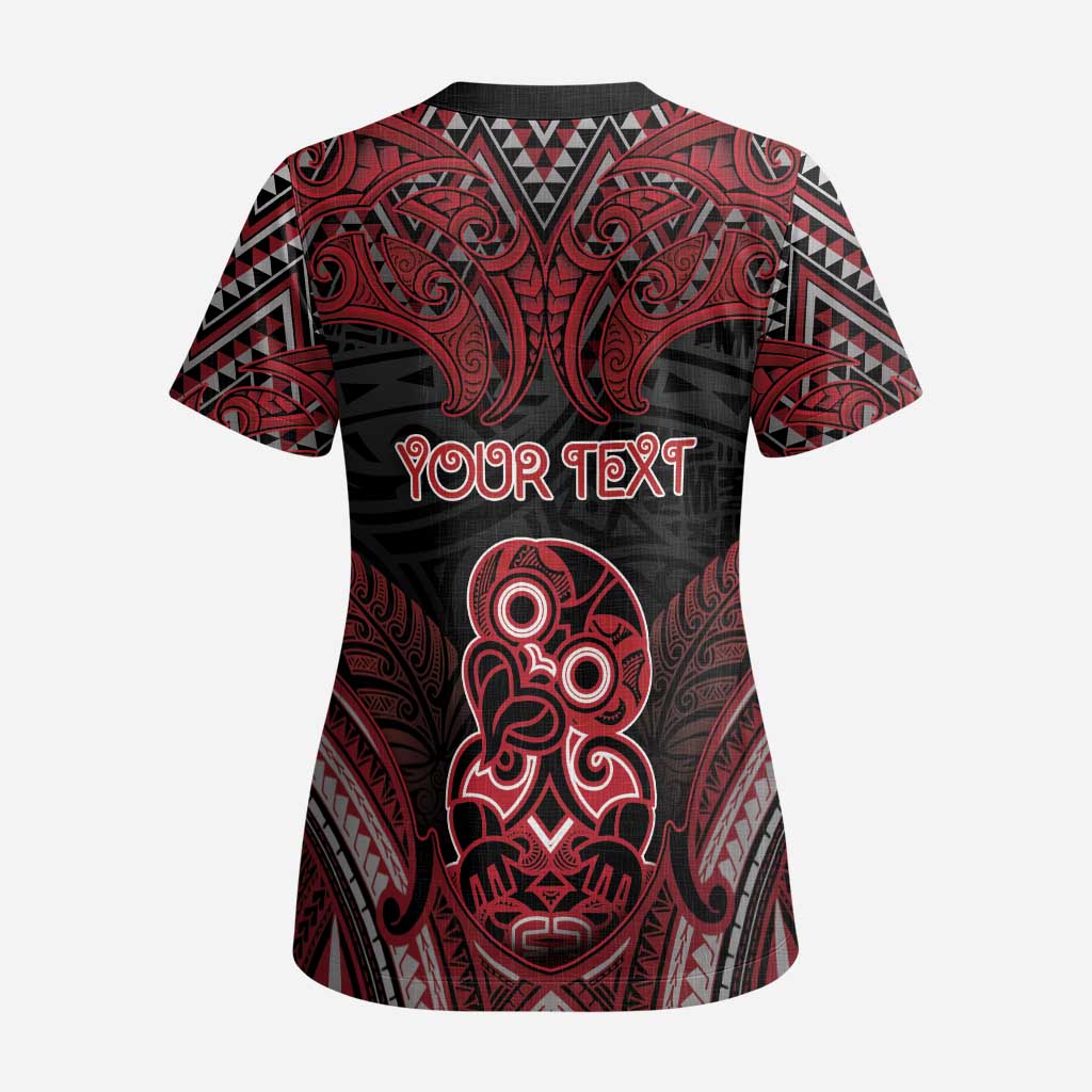 Personalised New Zealand Waitangi Day Scrub Top Te Tiriti O Waitangi 1840 DT05 - Polynesian Pride