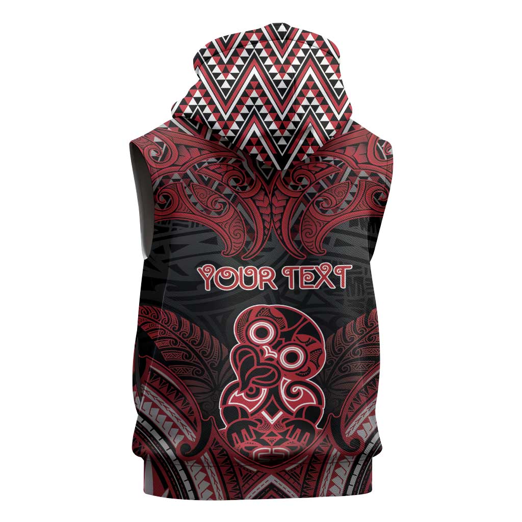 Personalised New Zealand Waitangi Day Sleeveless Hoodie Te Tiriti O Waitangi 1840 DT05 - Polynesian Pride