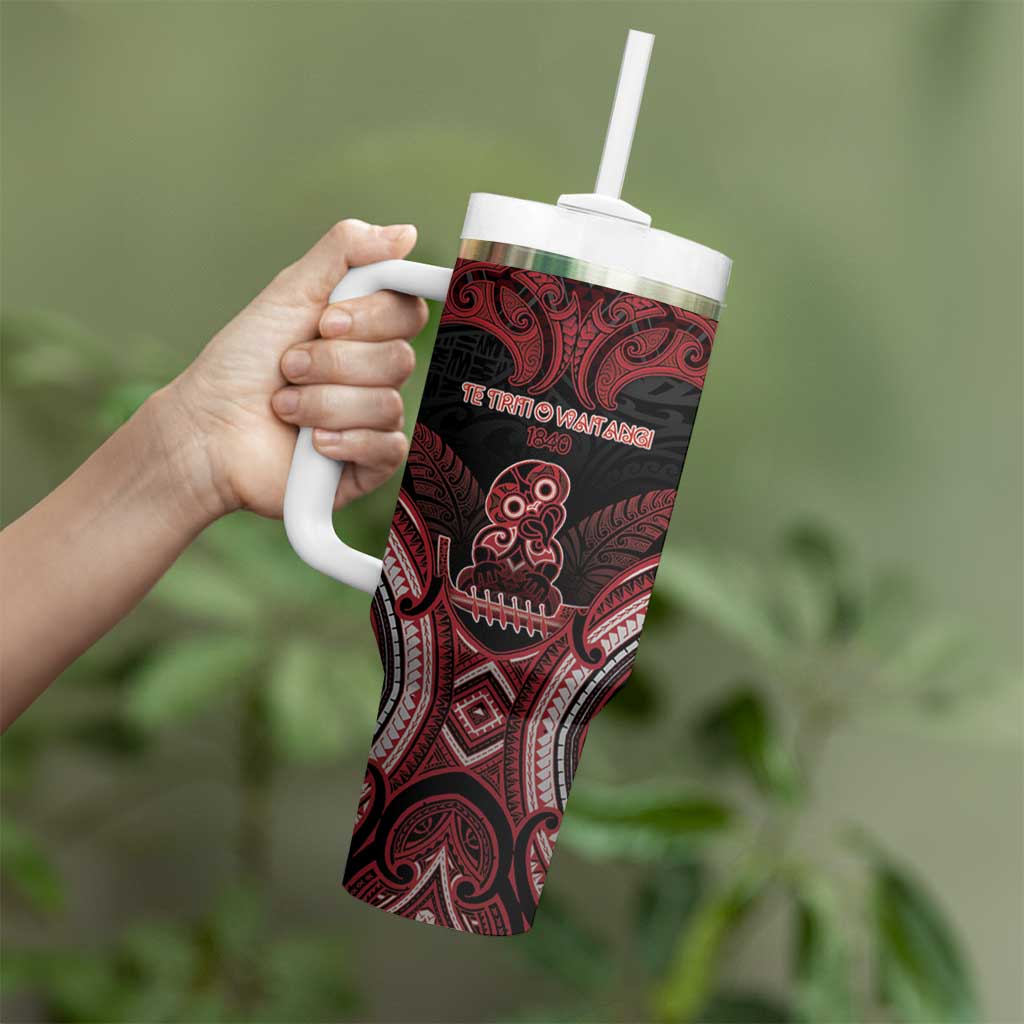 Personalised New Zealand Waitangi Day Tumbler With Handle Te Tiriti O Waitangi 1840 DT05 - Polynesian Pride