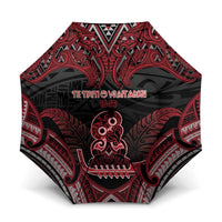 New Zealand Waitangi Day Umbrella Te Tiriti O Waitangi 1840 DT05 One Size Folded 11.42 inch Opened Diameter 37.4 inch Black - Polynesian Pride