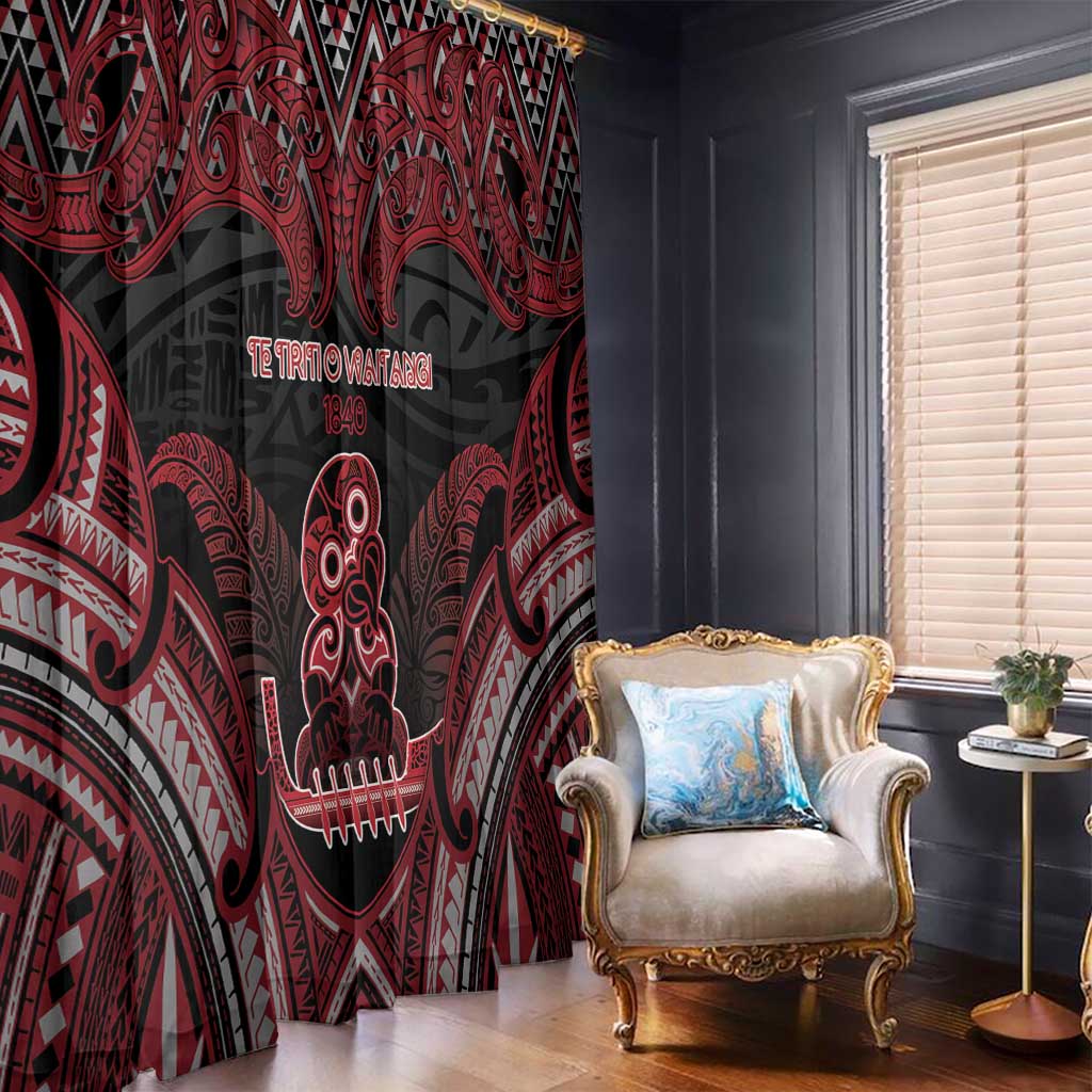 New Zealand Waitangi Day Window Curtain Te Tiriti O Waitangi 1840 DT05 - Polynesian Pride
